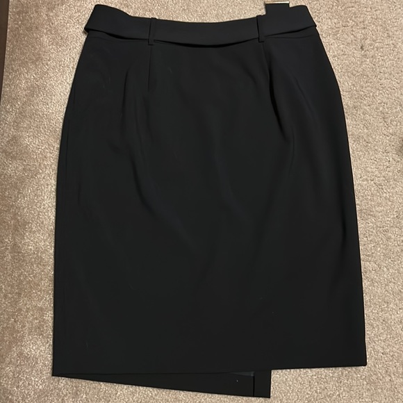 Calvin Klein Black Gold Buckle Pencil Skirt - Picture 6 of 8